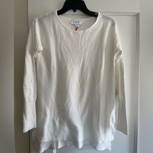 KOHL’S ELLE ivory bow back tunic sweater -S-NWT!